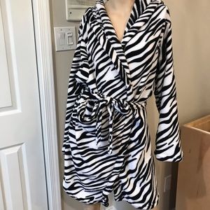 Zebra-Striped Robe